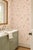 Chinoiserie Butterfly Grove Grasscloth Wallpaper by House Party | Pink Blush | 8 Yards For Sale - Image 3 of 11