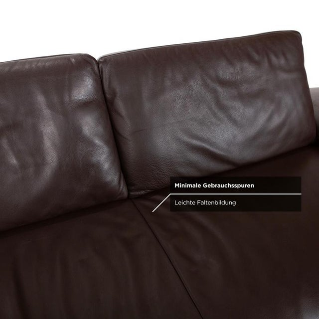 Volare Leather 3-Seater Brown Manual Function Sofa from Koinor For Sale - Image 11 of 17