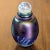 Mid-Century Modern Robert Eickholt Signed Iridescent Art Glass Perfume Bottle Purples Blues 1990 For Sale - Image 3 of 13