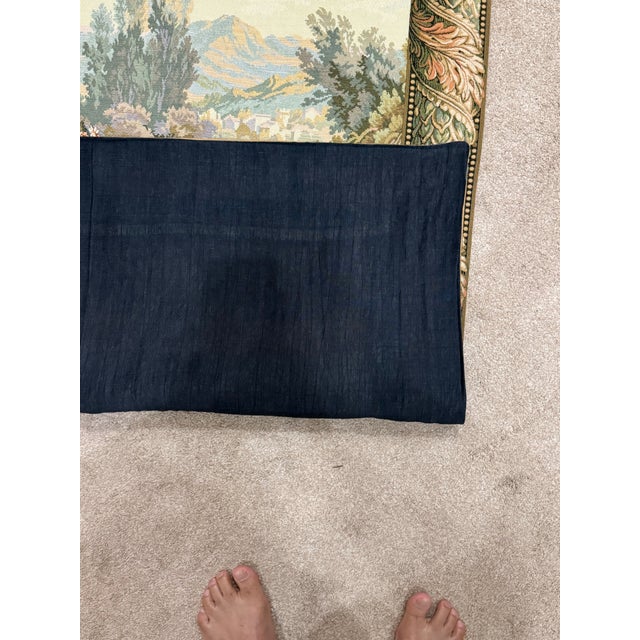 Vintage Mid-Century French Aubusson-Style Pastoral Jacquard Tapestry, 62" X 48" For Sale In Little Rock - Image 6 of 8