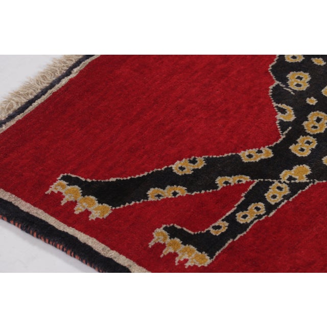 Brick Red Vintage Gabbeh Leopard Pictorial Rug by Rug & Kilim, Afghanistan, 1950-1959 For Sale - Image 8 of 10