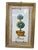 Vintage French style topiary floral wall art. This art is hand painted on ceramic tiles. The tiles are framed in an off...