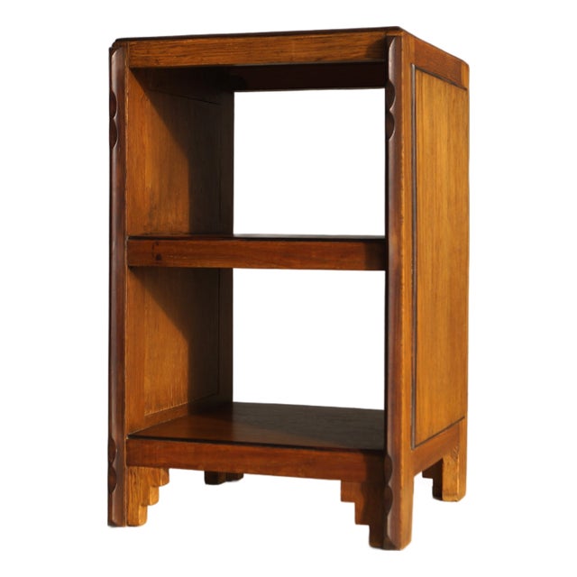 Dutch Art Deco Amsterdam School Arts & Crafts Side Table with Shelving, 1920s For Sale