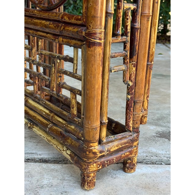 19th Century Nine Foot Chinese Bamboo Altar Table For Sale - Image 18 of 18