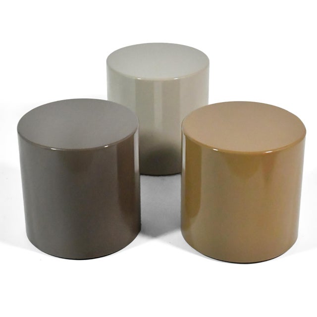 Mid 20th Century Metro Cylindrical Tables (Set of Three) For Sale - Image 5 of 7
