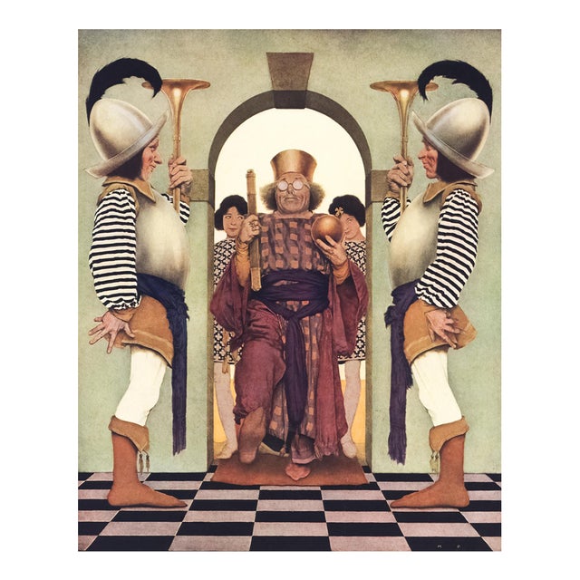 1925 Maxfield Parrish Lithograph "Entrance of Pompdebile, King of Hearts" For Sale