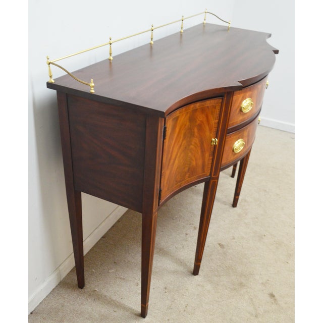 Mahogany Sideboard by Hankel Harris. Store item #567. It features dovetailed drawers and btass hardware.
