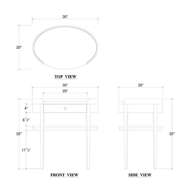 Scandinavian Oval Side Table in Birch Finish For Sale - Image 9 of 9