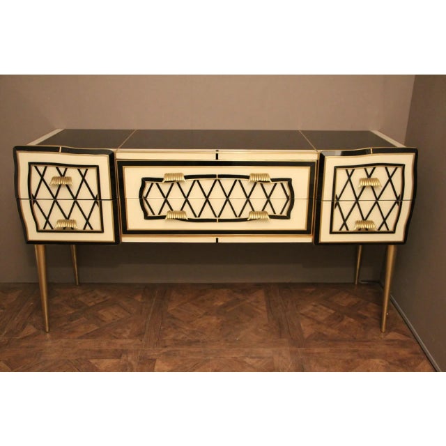 Vintage Italian Black and White Sideboard For Sale - Image 17 of 17