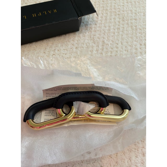 Ralph Lauren Ralph Lauren Cody Desk Object Navy Gold New in Box For Sale - Image 4 of 10