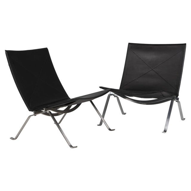 PK22 Lounge Chairs by Poul Kjærholm for Fritz Hansen, 2007, Set of 2 For Sale - Image 9 of 9