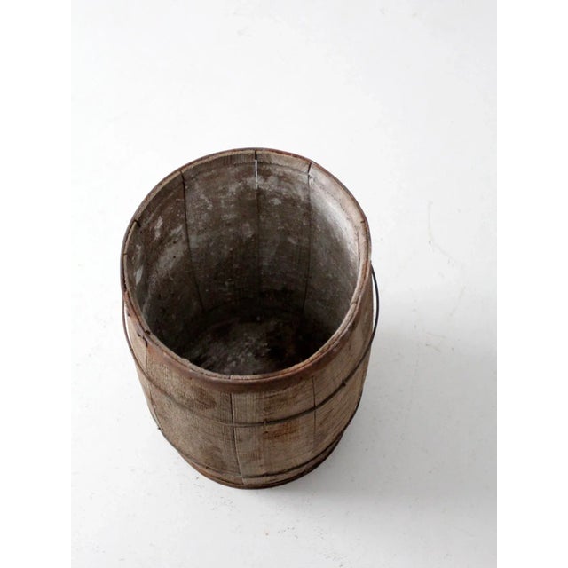 Farmhouse Antique Wooden Barrel For Sale - Image 3 of 8