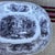 Ceramic Antique English Staffordshire Mulberry Transfer Decorated Platter “Haddon”, Circa 1840s For Sale - Image 7 of 12