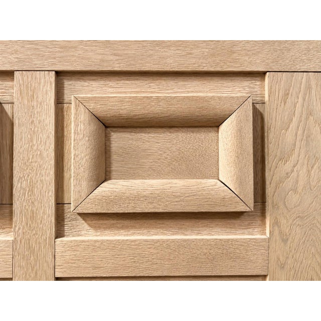 Headboard in Limed Wood, 1960s For Sale - Image 3 of 5