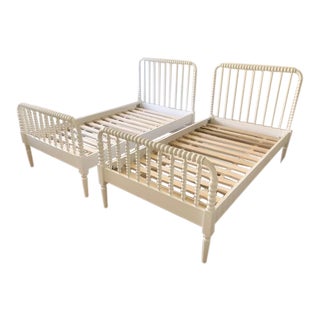 Jenny Lind Style White Twin Beds - Set of 2 For Sale