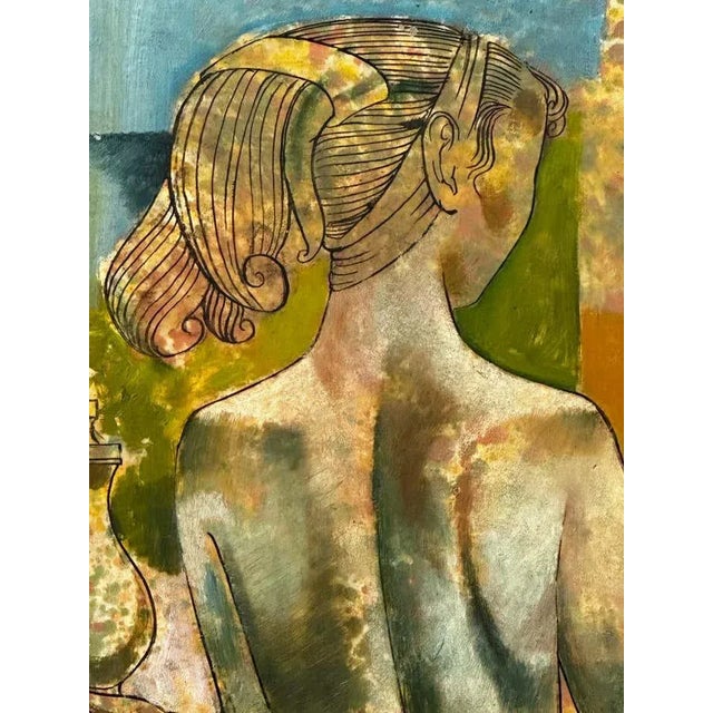 American Classic Vertical Nude - Mixed Media by Leon Dusso For Sale - Image 3 of 7