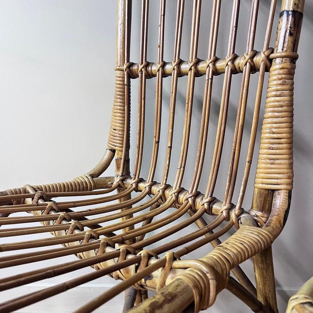 Vintage Italian Bamboo Chairs from Gino & Giada, Set of 2 For Sale - Image 6 of 11