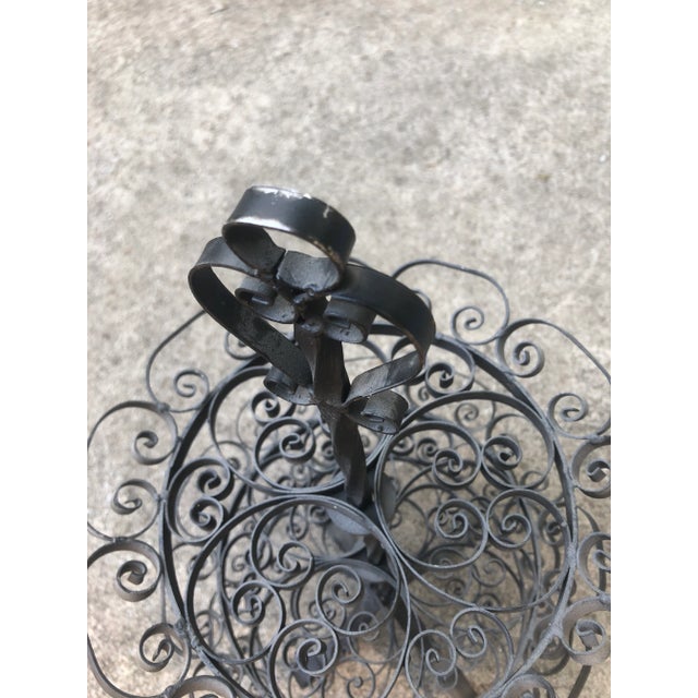 1950s Spanish Ornate Cast Iron Three Tier Stand For Sale - Image 9 of 10