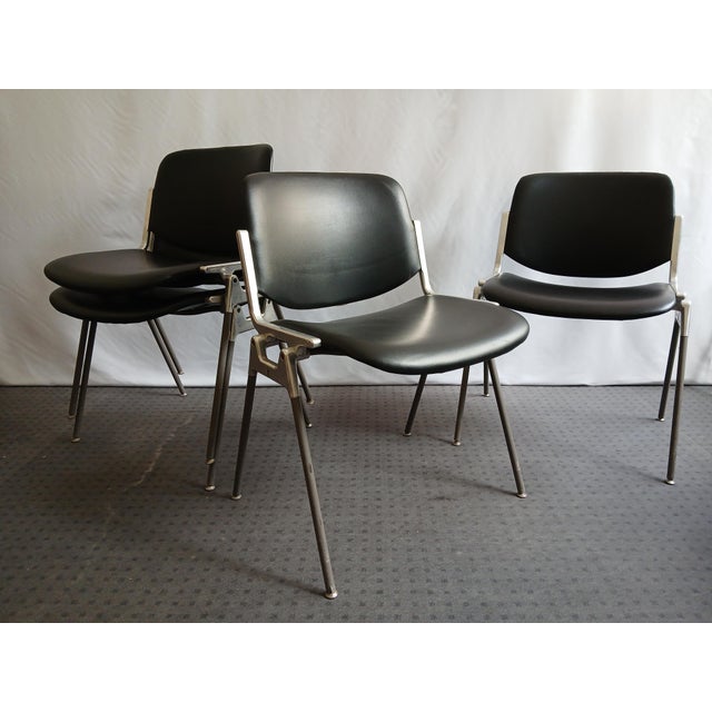 DSC 106 Chair by Giancarlo Piretti for Castelli, 1960s, Set of 4, in Good conditions. Designed 1960 to 1969 This piece has...