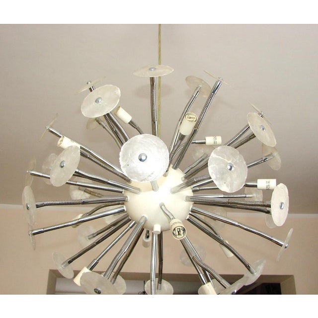 Silver Space Age Italian Hanging Lamp from Arditi, 1980s For Sale - Image 8 of 10