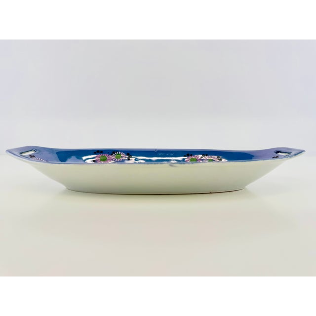 1960s Vintage Japanese Hand-Painted Porcelain Phoenix Bird Serving Dish For Sale - Image 5 of 11