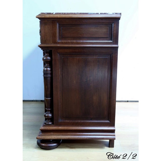 Rennaissance Walnut Chest of Drawers by P. Guinand-Leglas, 1920s For Sale - Image 17 of 18