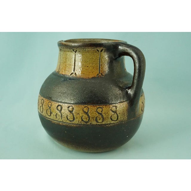 Goldenrod Vintage Jug Vase in Ceramic Majolica by Urbano Fontana, 1970s For Sale - Image 8 of 18