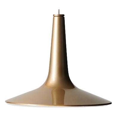 Suspension Lamp in Satin Gold by Francesco Rota for Oluce For Sale