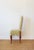 Beautifully crafted Guy Chaddock chairs with cabriole legs in rich pistachio green upholstery fabric, with silk plaid...