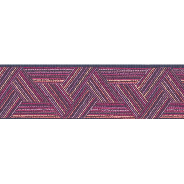 Abstract Sample - Schumacher Inara Tape in Berry For Sale - Image 3 of 3