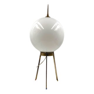 Mid-Century Tripod Brass Table Lamp, 1950s For Sale