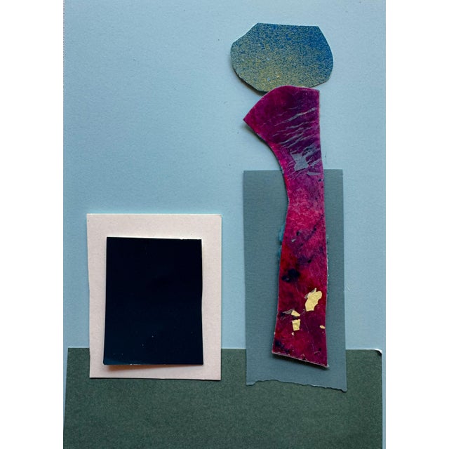 Abstract "Pop Music 7" Original Mixed-Media Collage on Paper by Zac Woodiel For Sale - Image 3 of 9