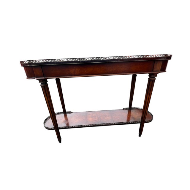 Late 20th Century Oval Console Gallery Top Theo Alexander Style For Sale - Image 14 of 16