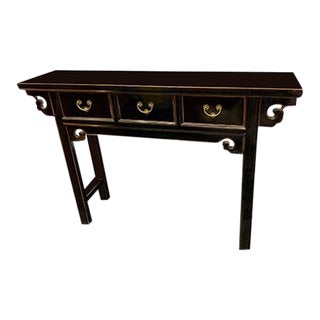 1980s Asian Cloud Apron Design Console Table For Sale