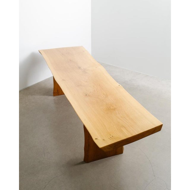 Vintage Danish Wooden Free Form Sculptural Bench, Console or Coffee Table in Solid Oak, 1970s For Sale - Image 4 of 7