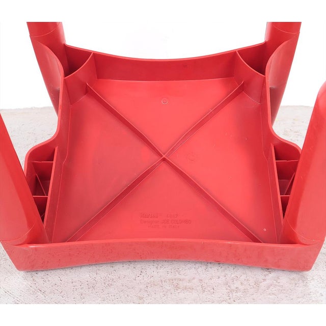 Vintage Universal Chairs in Red by Joe Colombo for Kartell, 1960s, Set of 2 For Sale - Image 13 of 15