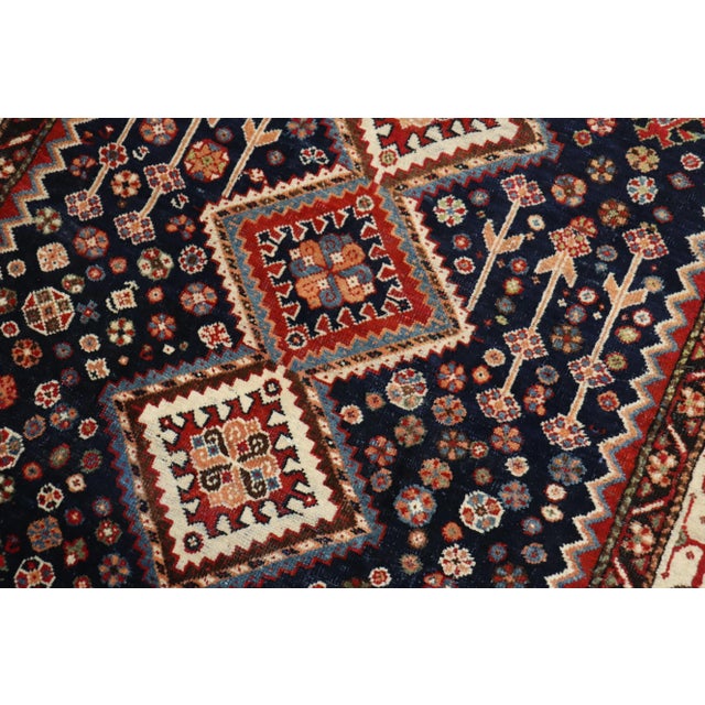 Tribal Early 20th Century Tribal Traditional Shiraz Rug - 4'9" x 5'5" For Sale - Image 3 of 7