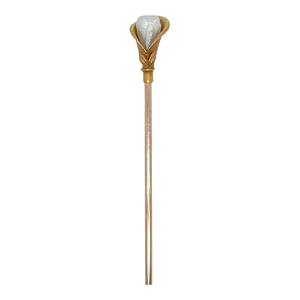 Vintage Antique 14 Karat Gold and Gold Filled Peace Lily Hat Pin With Keshi Pearl