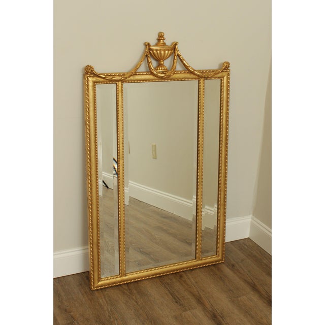 Ethan Allen Style Giltwood Beveled Mirror Chairish