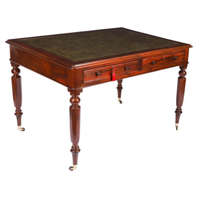 Antique 19th Century Victorian Partners Writing Desk For Sale - Image 18 of 18