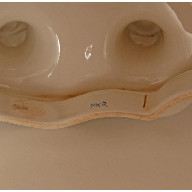 Royal Delft Tulip Vase Tulpiere Blue and White Earthenware Spouted Vase Dragon Handles For Sale - Image 12 of 15