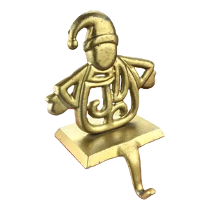 Metal Snowman Design Fireplace Stocking Holder