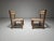 Charlotte Perriand Set of French Rustic Low Chairs in Elm Wood and Straw attributed to Charlotte Perriand, 1960s For Sale - Image 4 of 10