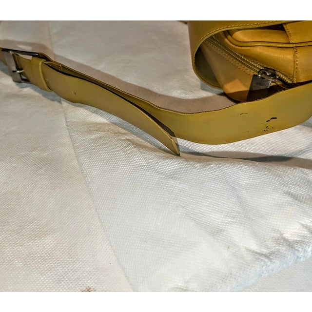 '90s Messenger Bag in Modern Materials Mustard Yellow, Byblos Brand For Sale - Image 4 of 5