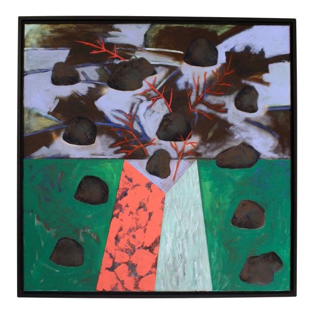 "Floating Rocks" Acrylic on Canvas by Paul Hrusovsky For Sale
