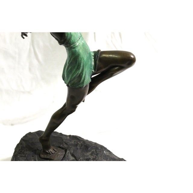 1990s Art Deco Figurine Female Javelin Thrower For Sale - Image 4 of 18