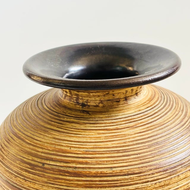 Mid Century Large Textured West German Pottery Vase by Dümler & Breiden For Sale - Image 4 of 11