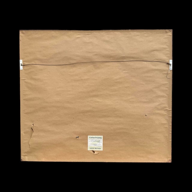 Wood Vintage Paris Cityscape Moulin Rouge Oil Painting, Large Framed 1930s Impressionist Art For Sale - Image 7 of 7