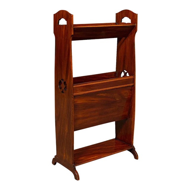 1910s Antique Edwardian English Arts & Crafts Book Stand For Sale