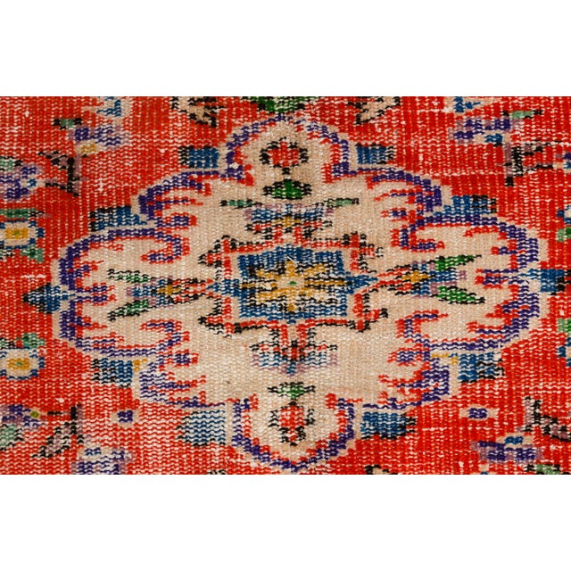 Oushak Anatolian Floral Carpet For Sale - Image 9 of 10